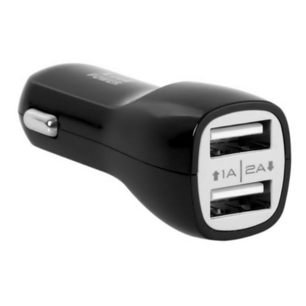 Xcell Dual USB Car Charger Black 3 in 1