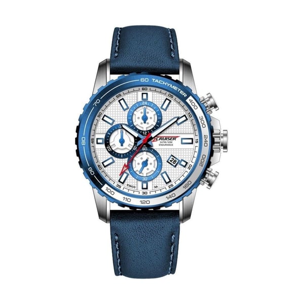 Buy Cruiser Sporty Blue Leather Analog Men Watch C2142GPWWC Online in UAE Sharaf DG