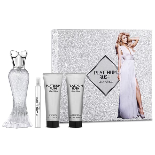 Paris Hilton Platinum Rush EDP 100ml+10ml Mini+90ml Body Lotion +90ml Shower Gel Giftset Women