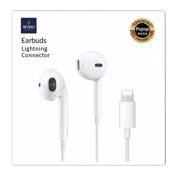 Buy WIWU 302 Earpods Lightning Connector White Online in UAE