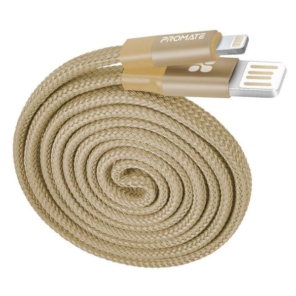Promate Lightning Cable 1.2m Gold
