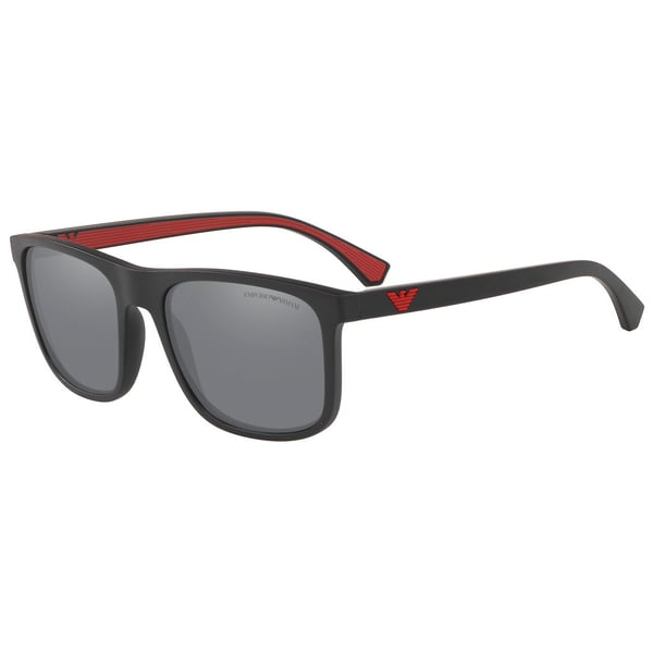 Emporio Armani Black Plastic Men EM-4129-50016G-56 Sunglasses