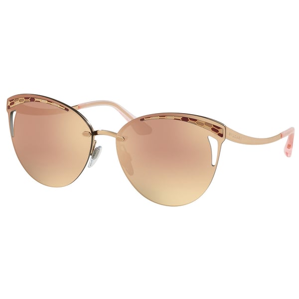 Bvlgari Pink/Gold Metal Women BV6110-20144Z-63 Sunglasses