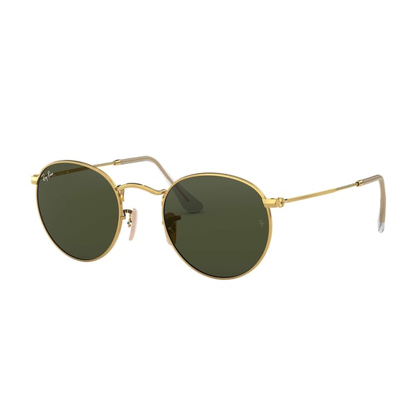 RayBan RB3447-001-53 Gold/Green Metal Unisex Sunglasses