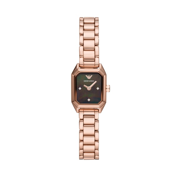 Emporio armani watch ladies rose gold best sale