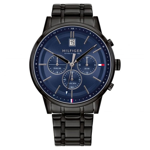 Tommy hilfiger black on sale stainless steel watch