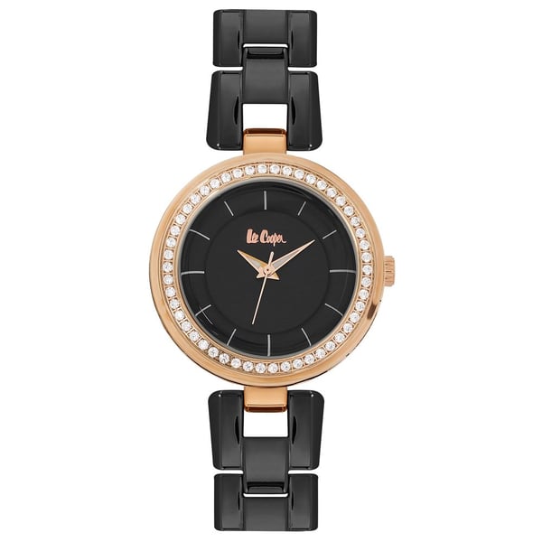 Black metal ladies clearance watch