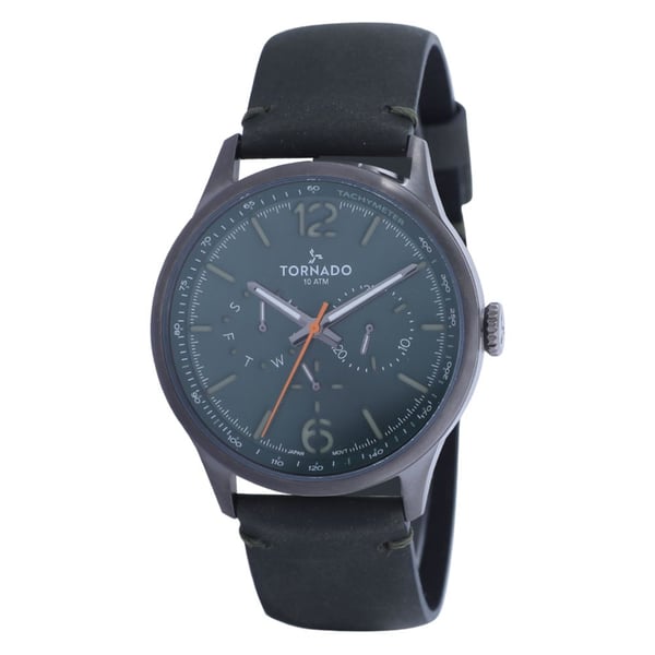 Buy Tornado Green Leather Men Watch T9101 XLGG Online in UAE Sharaf DG