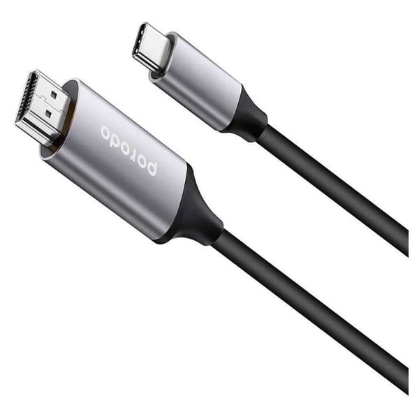 Porodo Type-C To HDMI Cable 2m Grey