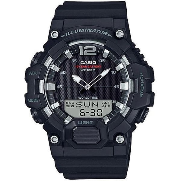 Casio black store resin watch