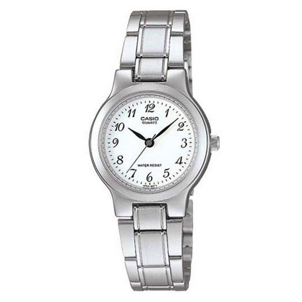 Casio white cheap analog watch