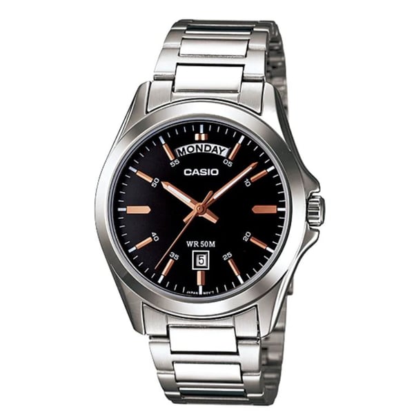 Buy Casio Silver Stainless Steel Men Watch MTP 1370D 1A2VDF Online in UAE Sharaf DG