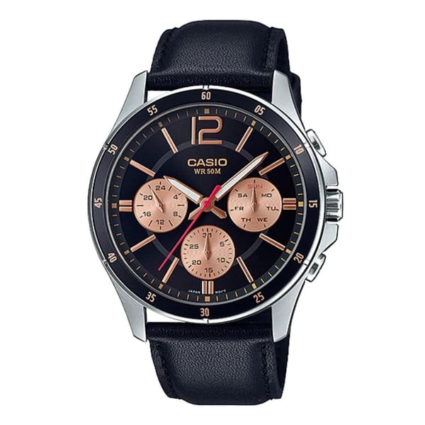 Casio black cheap watch for men