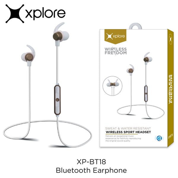 Xplore XP-BT18 Bluetooth Sport Earphone Gold