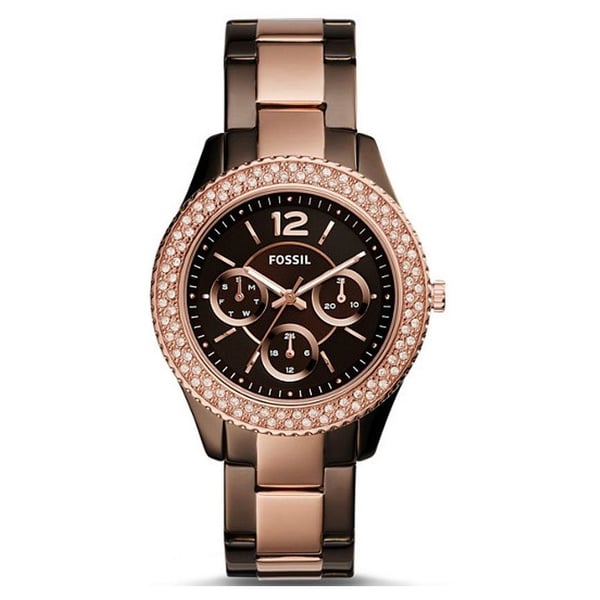 Buy Fossil Stella Brown Gold Stainless Steel Watch ES4079 Online