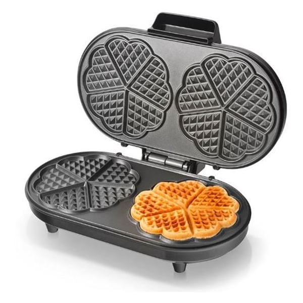 Saachi Double Waffle Maker With Mini Heart-Shaped Waffles NL-WM-1551-BK