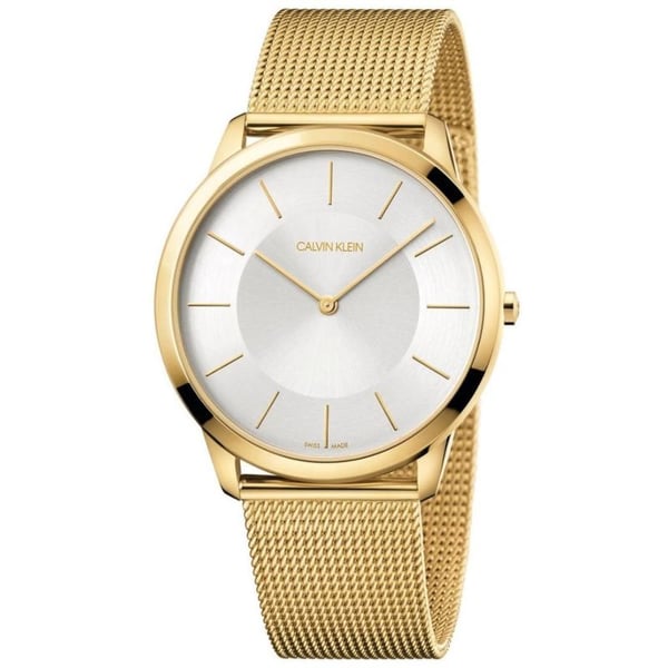 Buy Calvin Klein Minimal Gold Stainless Steel Men Watch K3M2T5 26 Online in UAE Sharaf DG