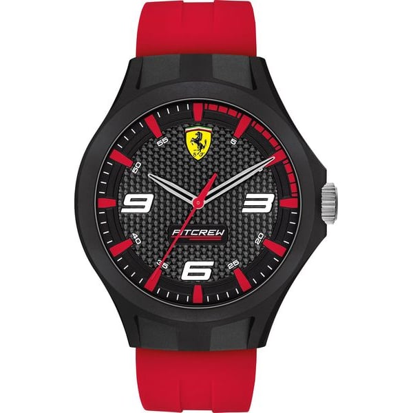 Ferrari watch sale red and black