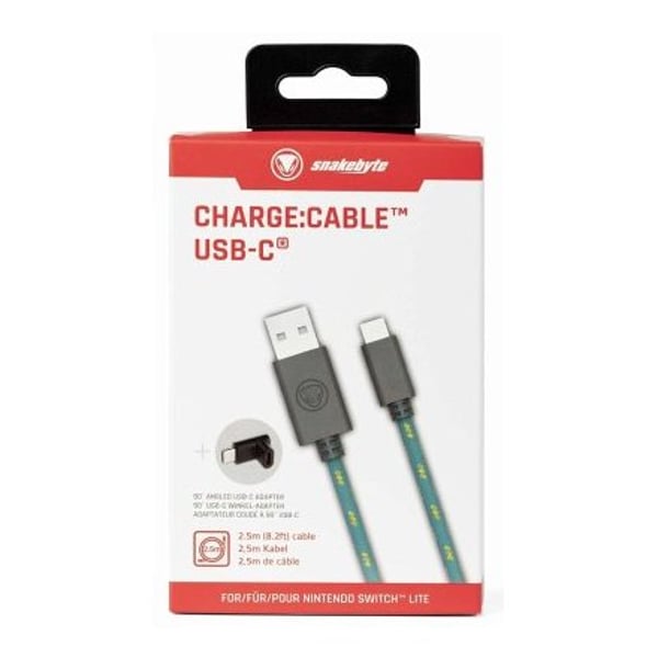 Snakebyte USB-C شحن كابل 2.5 متر أزرق / أصفر لجهاز نينتندو سويتش لايت SB915062