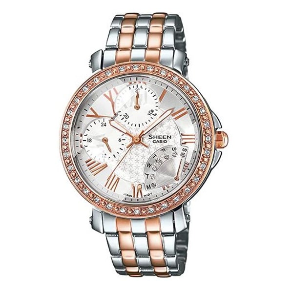 Buy Casio Sheen Two Tone Stainless Steel Women Watch SHN 3011SG 7ADR Online in UAE Sharaf DG