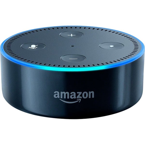 أمازون Echo Dot (الجيل الثاني) مكبر صوت ذكي مع Alexa - أسود (إصدار عالمي)