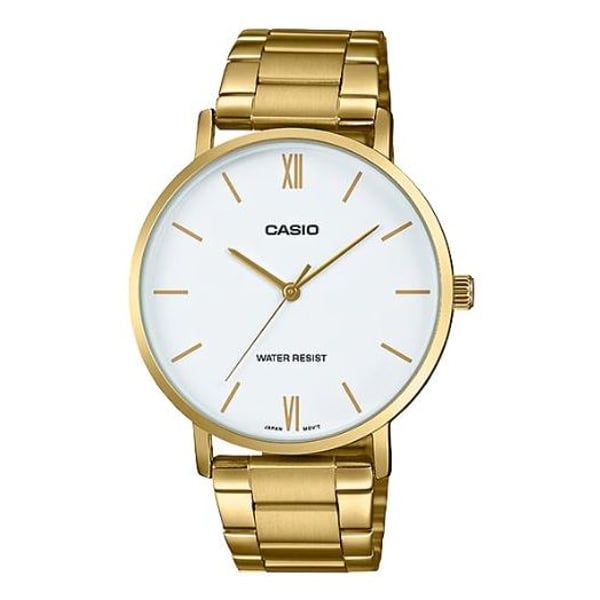 Casio stainless cheap steel analog watch