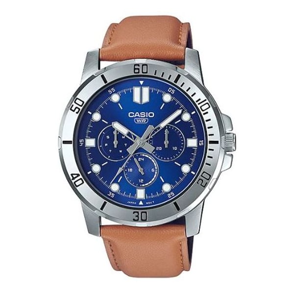Casio Enticer Leather Men Analog Watch MTP-VD300L-2E