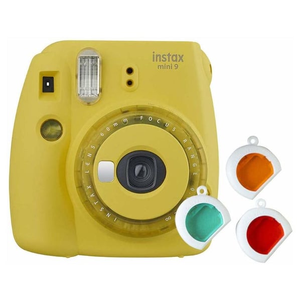 Fujifilm INSTAX Mini 9 Instant Film Camera Yellow With Clear Accents