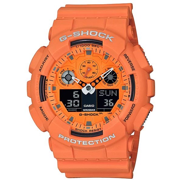 Mens orange hotsell g shock watch