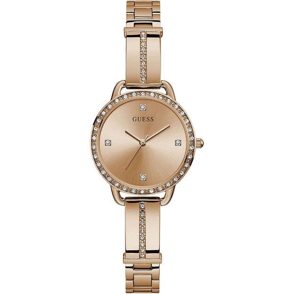 Rose gold online guess watch