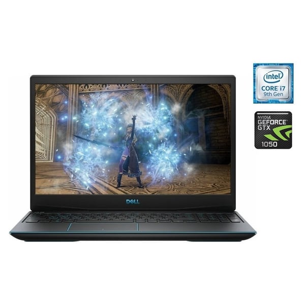 Dell G3 15 3590 Gaming Laptop - Core i7 2.6GHz 8GB 1TB+256GB 3GB Win10 15.6inch FHD Black English/Arabic Keyboard