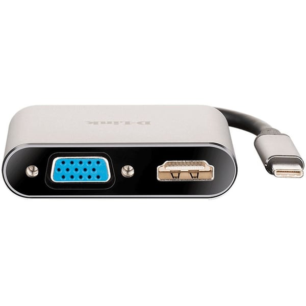 دي لينك  DUBV210 USB-C  إلى هدمي / فغا أدب رمادي