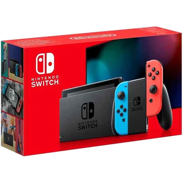 Nintendo Switch V2 32GB Neon Blue/Red Middle East Version + Travel Bag + Controller + 1 Game