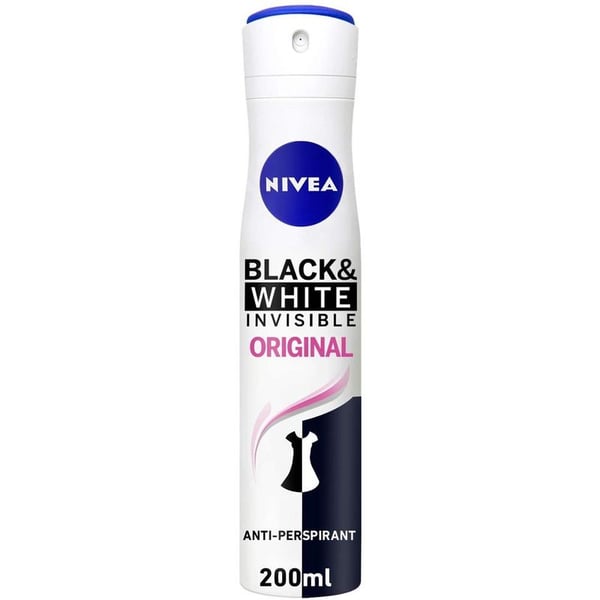 Nivea Invisible Original Black and White Deodorant Spray For Women 200ml