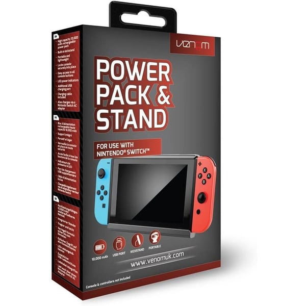 Buy Venom Power Pack and Stand for Nintendo Switch 22.8cm Black