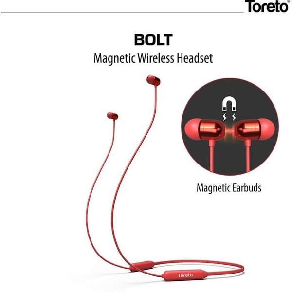 Toreto TOR 272 Wireless Headset Magnetic Bolt Black