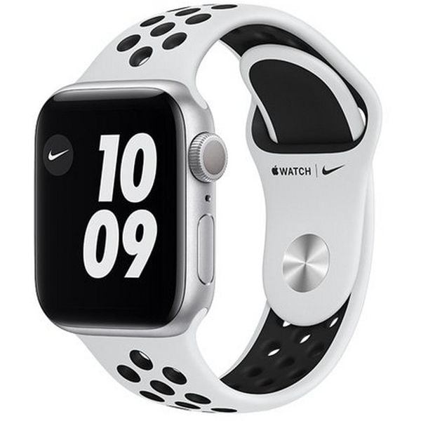 Apple Watch Series SE Nike MYYF2AE/A GPS 44mm Aluminium Case with Pure Platinum/Black Nike Sport Band Silver