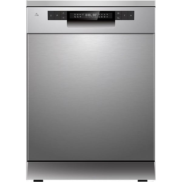 evvoli 7 Programs 15 Place setting 3 baskets Dishwasher With Touch Screen EVDW-153HS Platinum Silver