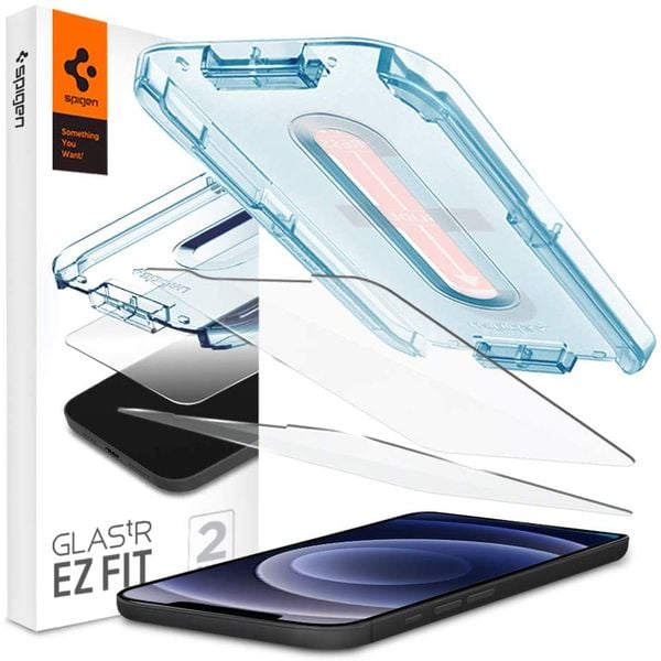 Spigen Glastr Ez Fit (2 Pack) Designed For iPhone 12 And iPhone 12 Pro Screen Protector 6.1-inch Premium Tempered Glass Case Friendly