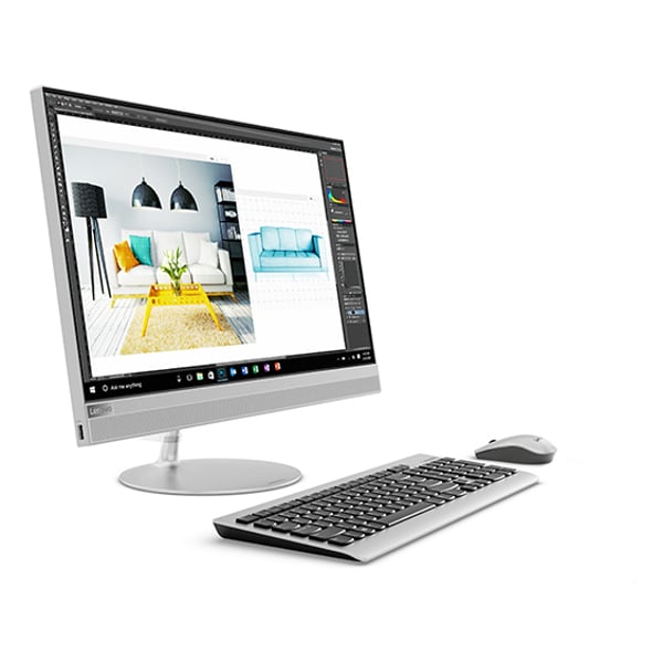 Lenovo ideacentre 520-24ICB All-in-One Desktop - Core i5 1.7GHz 8GB 1TB+128GB 2GB Win10 23.8inch FHD Silver