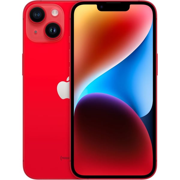 هاتف أبل آيفون 14 سعة 256 جيجا من مجموعة (PRODUCT)RED - إصدار الولايات المتحدة الأمريكية (ثنائي الشريحة الإلكترونية وبدون شريحة فعلية)
