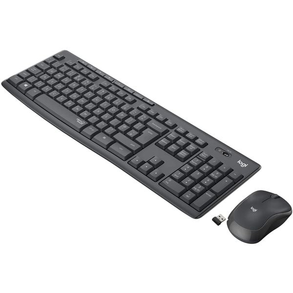 مجموعة لوجيتكMK295 لوحة مفاتيح+ماوس لاسلكية أسود