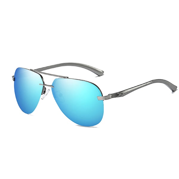 Men's Aviator Sunglasses With Mirrored Polarized Lenses - All In