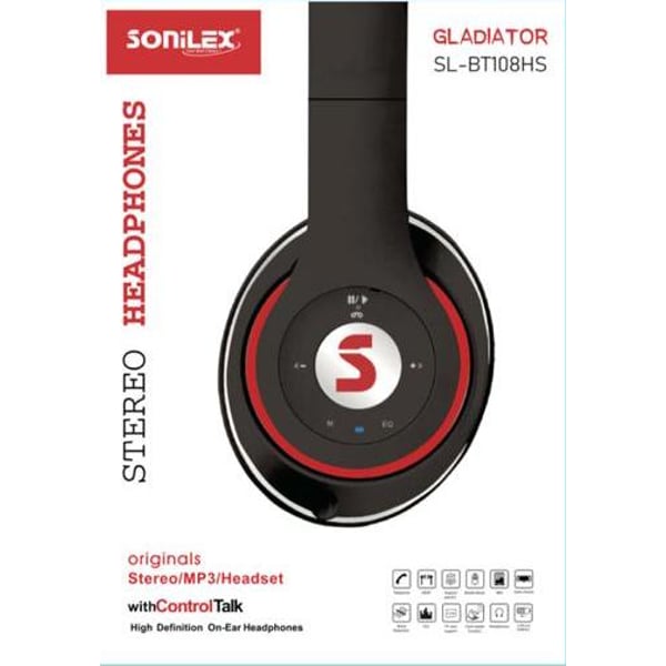 Buy Sonilex Wireless Headphones Gladiator W Aux Cable SL BT108HS