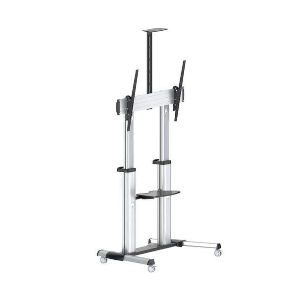 Skill Tech Aluminum Height Adjustable TV Floor Stand With Wheels SH-666TW