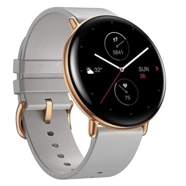 Buy Amazfit ZEPP Round A1936 Smart Watch Moon Grey W Leather Strap