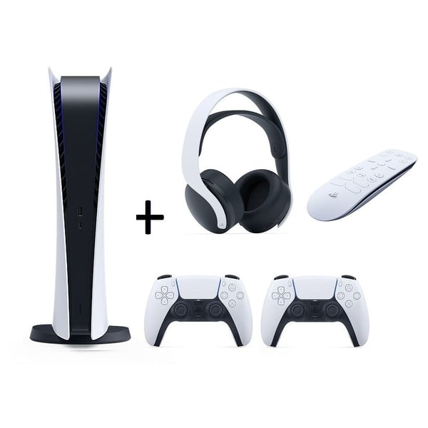 Buy Sony 5 Console + PS5 PULSE 3D headset + PS5 DualSense Wireless Controller + PS5 Media Remote Online in UAE | Sharaf DG