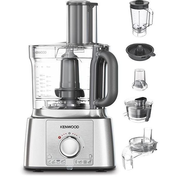 Kenwood Food Processor 1000W Multi-Functional With Stainless Steel Disks, Blender FDP65.880Si Silver