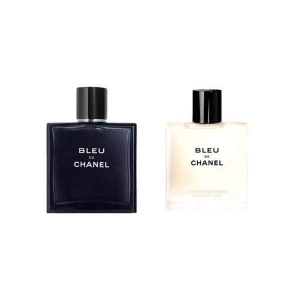 Chanel Bleu 3.4 oz / 100 ml Eau De Toilette Spray and After Shave Balm Gift  Set
