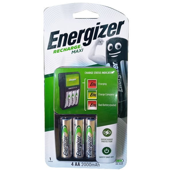 ENERGIZER Rechargeable AA (Double A) Batteries, 4 Pack